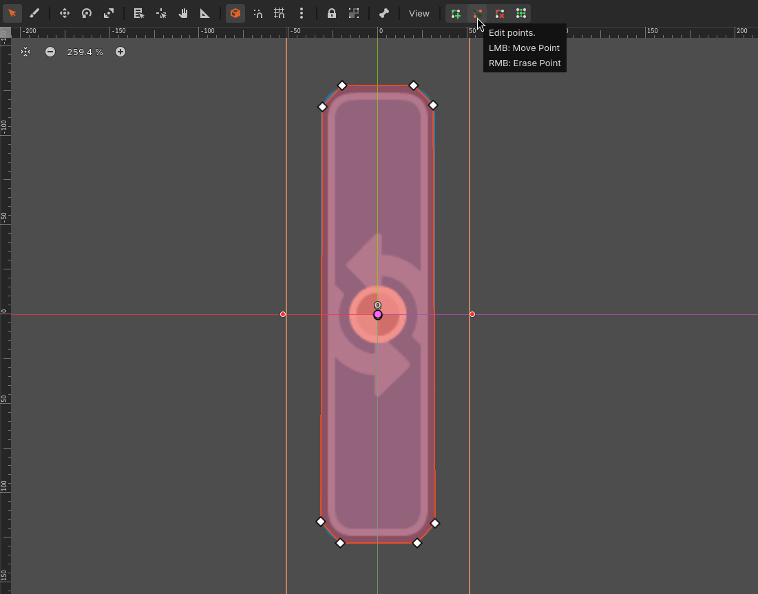 Création du polygone de collision avec la barre d’outils